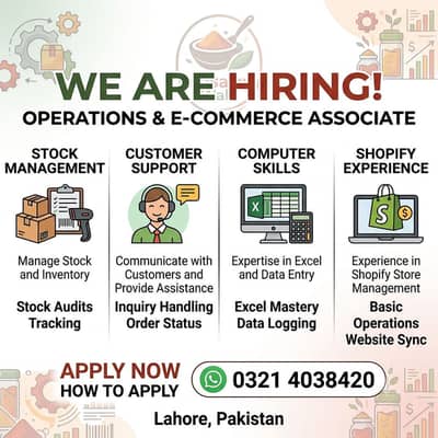 Operations & E-Commerce Associate (In-House)