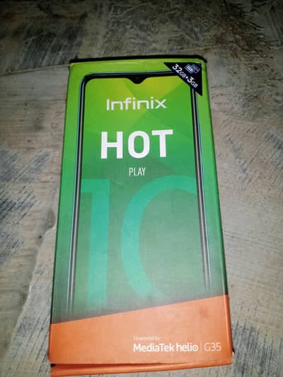 INFINIX HOT 10PLAY WITH BOX   PTA APPROVED NO FALD ALL OK