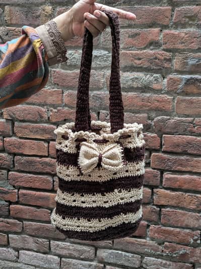 crochet bags with lining