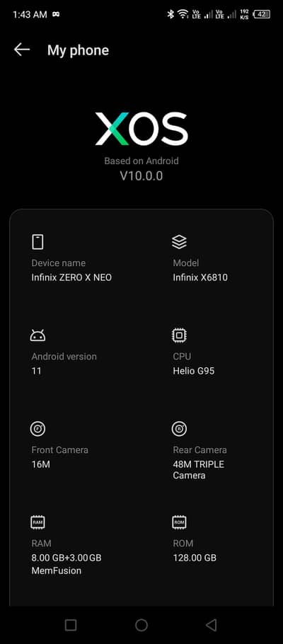 Infinix Zero X Neo