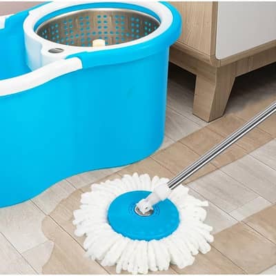 Easy Spin Magical Mop Set with Steel Bucket | 360 Degree Rotating