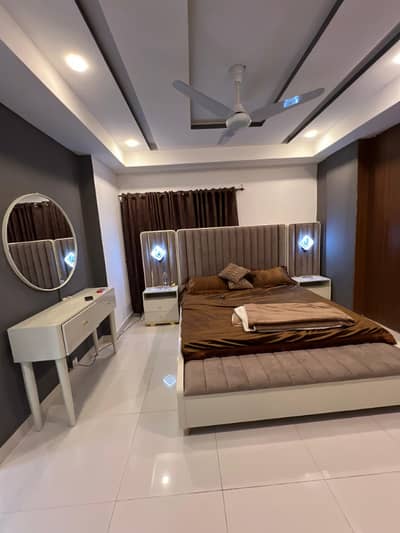 Flat for rent 1bed ROM full furnished apartments safe and scour 100%coupe allow