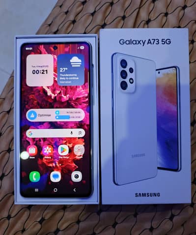 Samsung A73 8/128GB Ram with box for sale