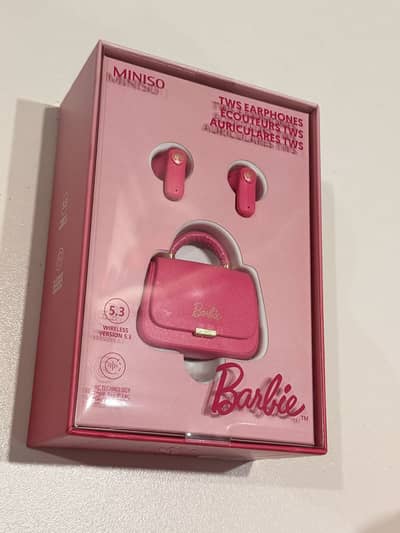 MINISO x Barbie TWS Wireless Earbuds (Pink) – Brand New / Open Box