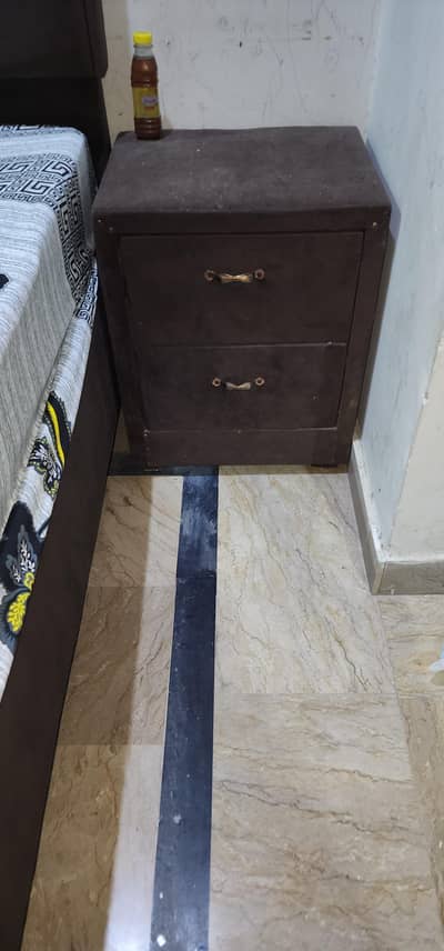2 side tables and a dresser with mirror