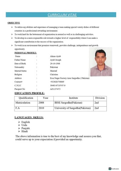 Need job as a Home Chef. 03026758069