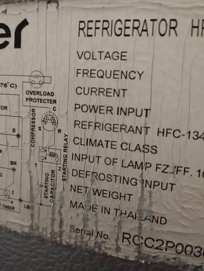 Double door refrigerator – Excellent condition