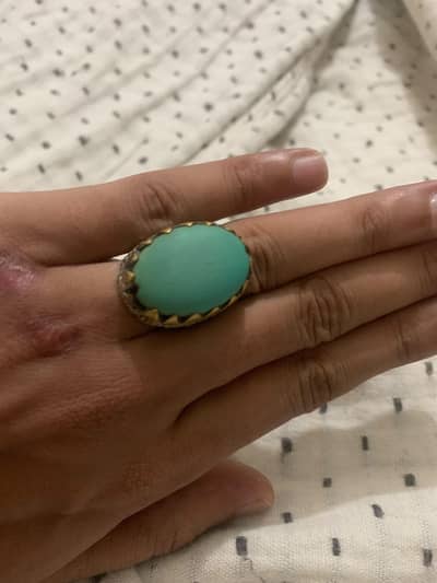 original green shajri Irani Feroza gillet ring