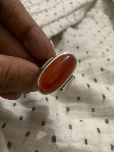 Original Irani aqeeq gillet ring