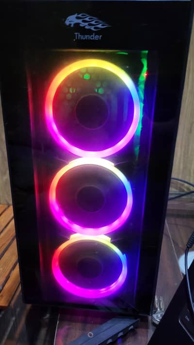 Thunder ARGB Dual Tempered Glass Gaming Case + Cooler Master 625W PSU
