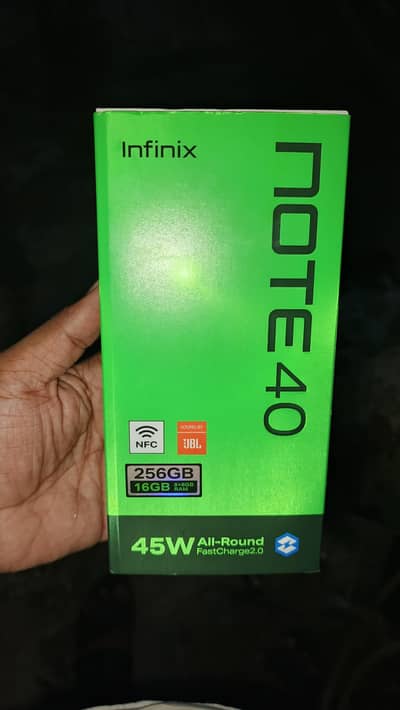 Infinix note 40 12/256 gb in lush condition