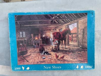 New Shoes 1000-Piece Jigsaw Puzzle | Classic Stable Scene Artwork