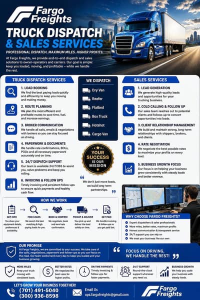 Remotely Online Truck Dispatch Work United States of America