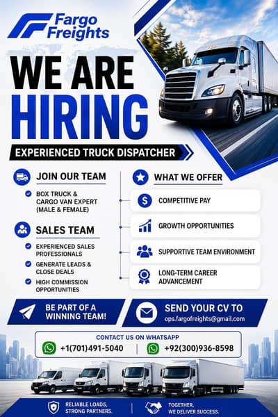 Remotely Online Truck Dispatch Work United States of America