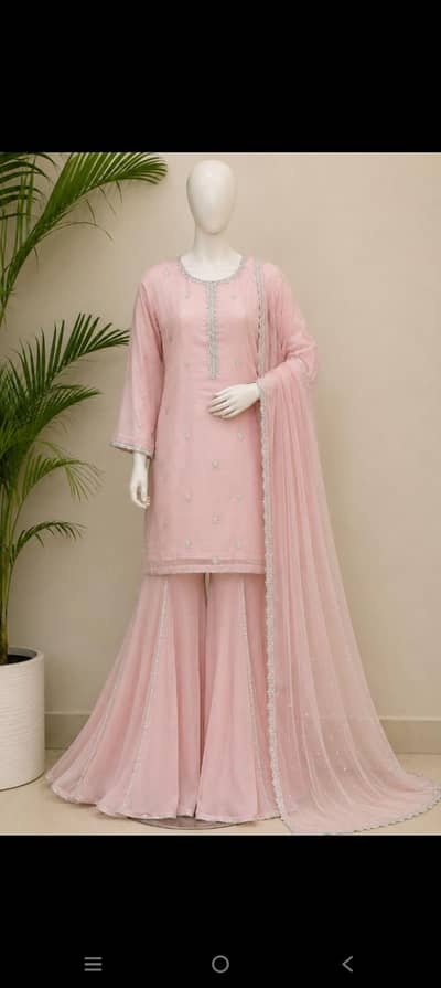 tea pink 3 piece suit