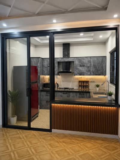 open kitchen Partion Wall Aluminum and PVC folding door