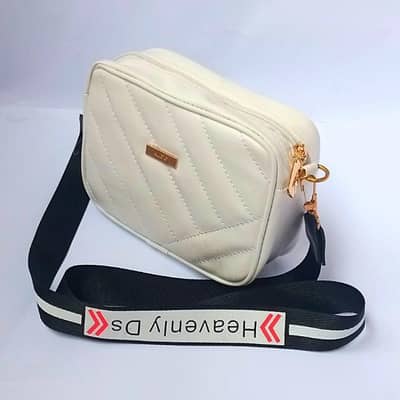 Premium Women's Quilted Crossbody Bag – Off White