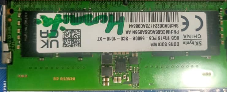Laptop ram ddr5 8gbs full new fastest ram