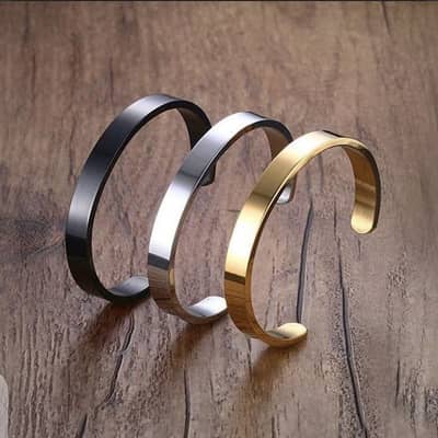 Half cuff bracelet for men and boy stainless steel style