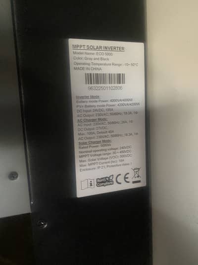 One year used, mint condition, hybrid and on grid, in use