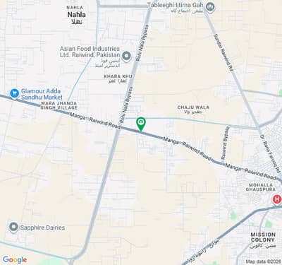 6 KANAL PLOT AVAILABLE FOR SALE IN MAIN MANGA MANDI RAIWIND ROAD WITH 100 FIT ROAD