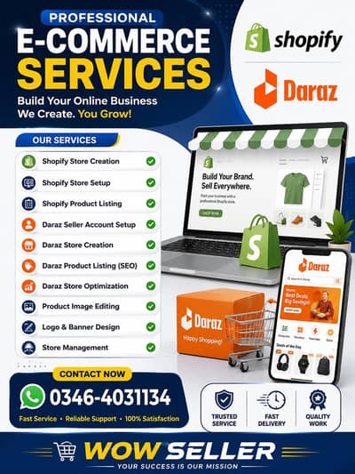 best Shopify and daraz online work services