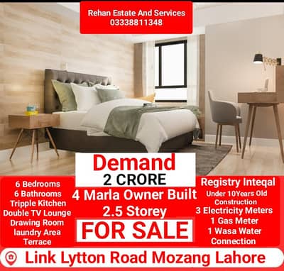 4Marla 2.5 Storey House For Sale At Link Lytton Road Mozang Lahore