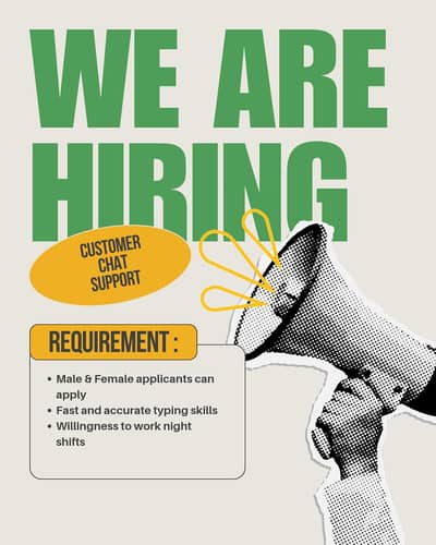 Hiring Chat Support Agents-Night Shift