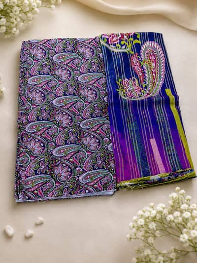 lawn unstitched2  PCs and 3 PCs suits available