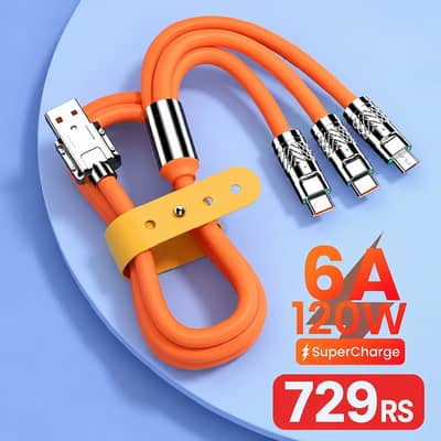 **Title:**  3-in-1 Fast Charging Cable | iOS + Type-C + Micro USB |