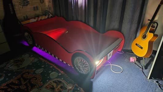 Designer car bed with new mattress