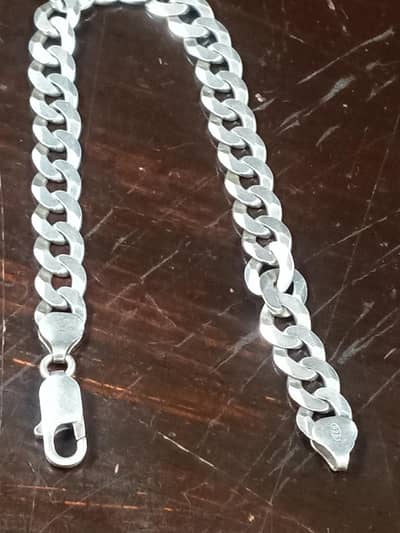 Original Italian Silver Bracelet 925|15 Gram|8 inch|Cuban Link Design