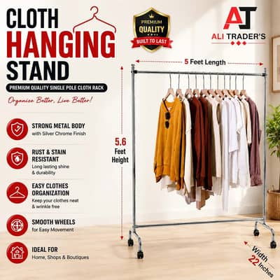 Garments / Dress / Clothes Rack Hanger Stand in Pakistan 03020062817