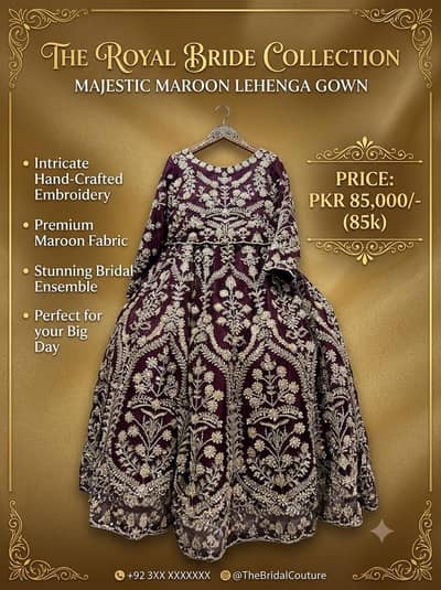 Used Bridal lehnga and walima maxi for sale | Excellent condition