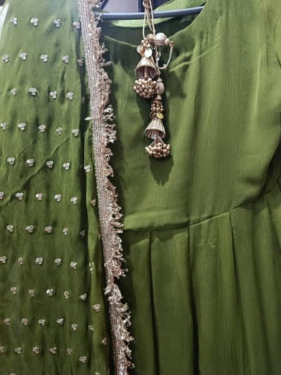 green simple frock