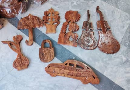  Premium Wooden Palm Tree Key Holder | Wall Hanging | Home Decor