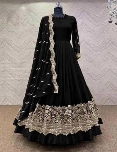 black shamz silk maxi sute