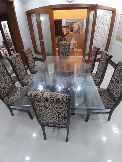 DINING TABLE 8 CHAIRS