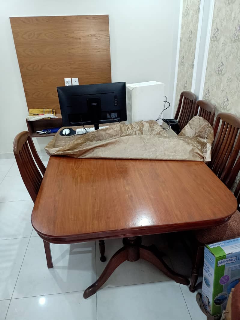 6 Seater Dining Table Solid Wood 0
