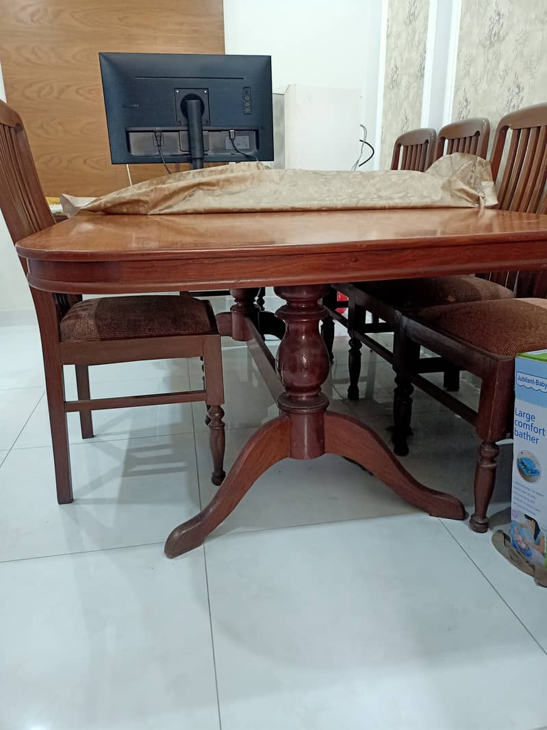 6 Seater Dining Table Solid Wood 5