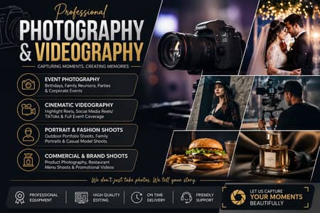 Photography & Videography for events  / wedding photographer  /