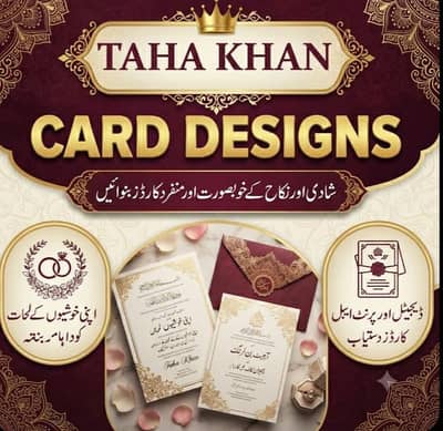 Custom Wedding, Nikah & Invitation Cards Design Service