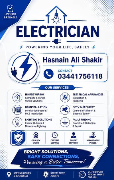Electrician service Islamabad/Rawalpindi 03441756118