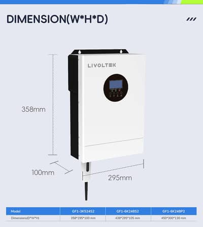 Livoltek 6.2kw singal phase hybrid solar inverter