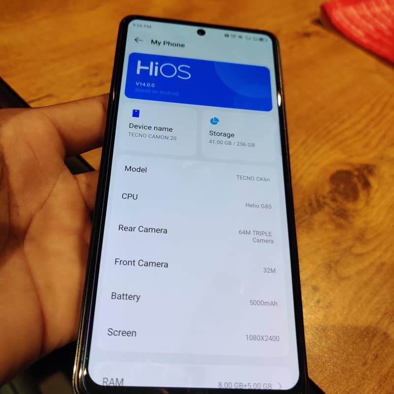 Tecno CAMON 20 Pro 7