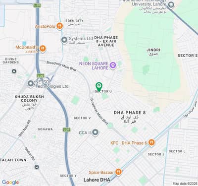 Corner DHA Phase 8 - Block U Residential Plot Sized 1 Kanal