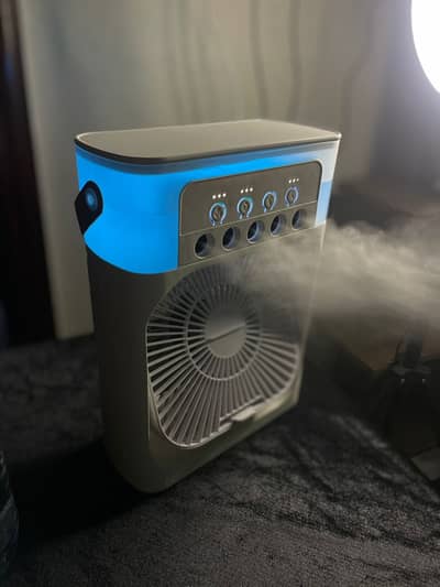 Portable Air Cooler Fan & Humidifier | 3 Speed Fan | RGB Light | USB