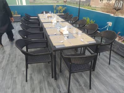 CAFE'S OUTDOOR ROOFTOP RATTAN ROPE FURNITURE AVAILABLE FOR SALE