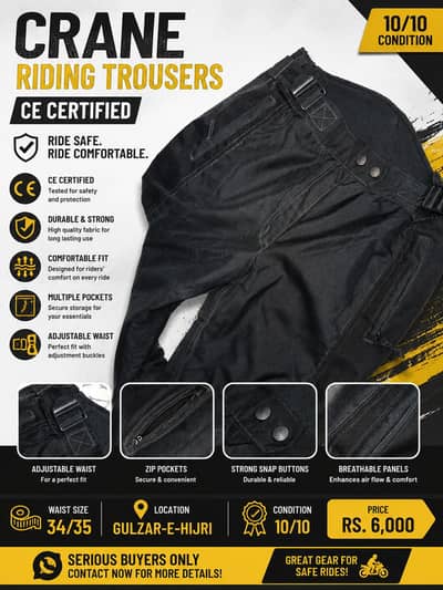  Crane Riding Trousers – CE Certified