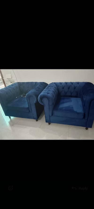 7 seater sofa set navy blue